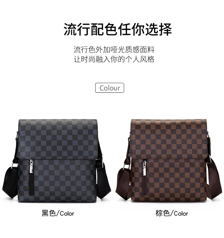 Zonxan Men Shoulder Bag Leather Crossbody Bag High Quality Genuine Leather Handbag Men Messenger Tote Bag