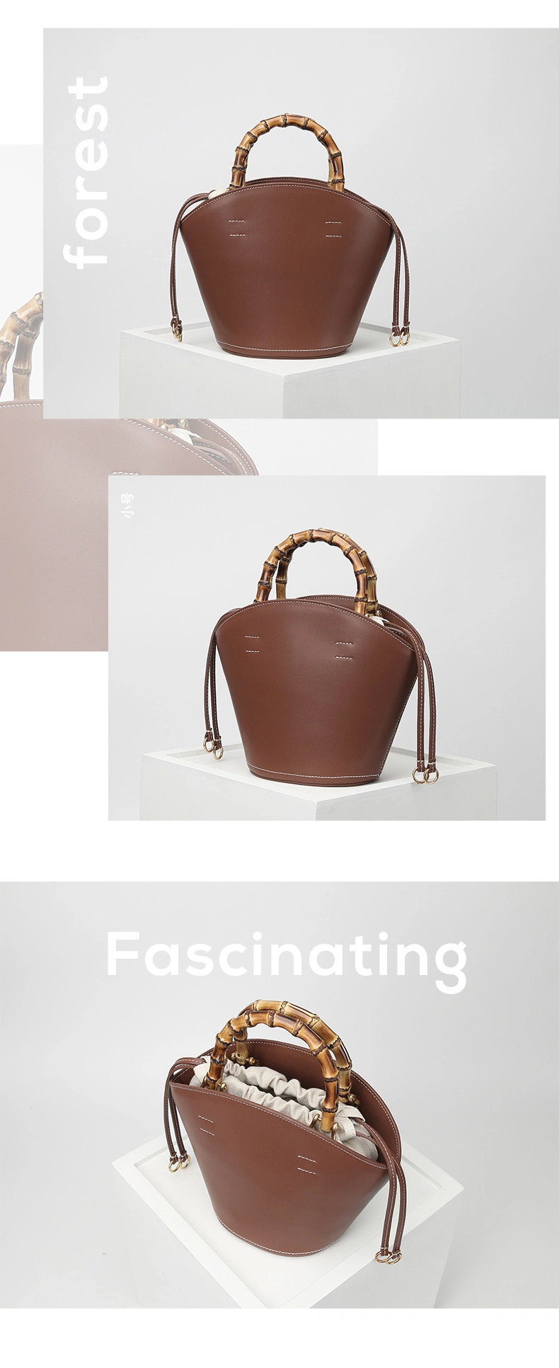 Handbags Wholesale Women Bags Handbag Handmade Real Leather Bucket Handbags Wholesale Summer Tote Bags