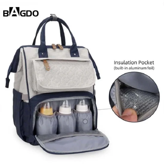 Moda personalizada minimalista funcional grande capacidade para viagem bolsa de fraldas para mamãe