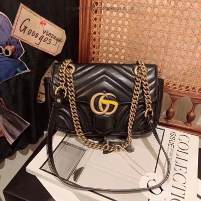 Mercado Personalizado Profissional China Atacado Réplica de Couro Genuíno Bolsa Feminina Feminina Designer de Alta Qualidade Moda Feminina Bolsa Feminina Feminina