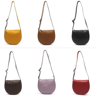 Bolsa feminina de couro genuíno OEM/ODM, bolsa de ombro bolsa feminina de couro genuíno bolsa tiracolo camada superior de couro de vaca