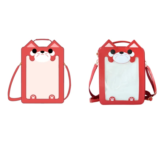 Mochila Cosplay Escolar Mochila Escolar Cosplay Cosplay Personalizada Ita Bag Couro PU Transparente